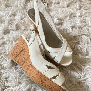 White wedge/espadrilles sandals